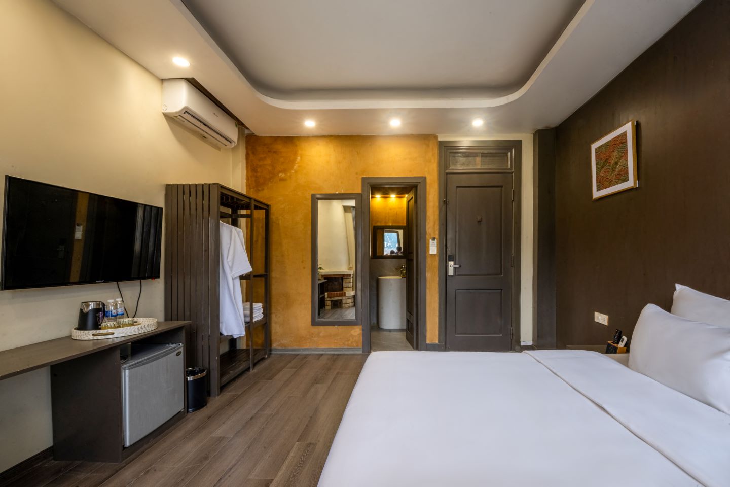 Spacious room interior with dressing area and ensuite
